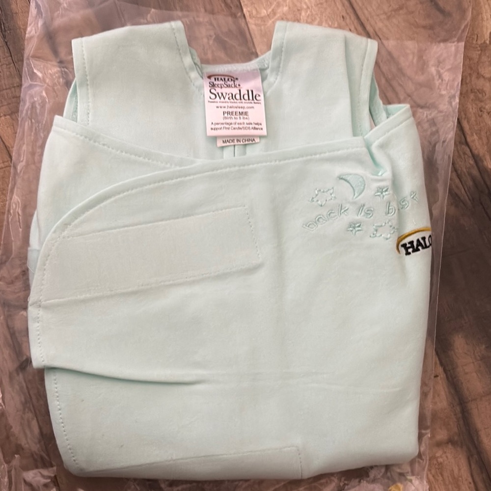 Halo Preemie Cotton Swaddle  in Mint New